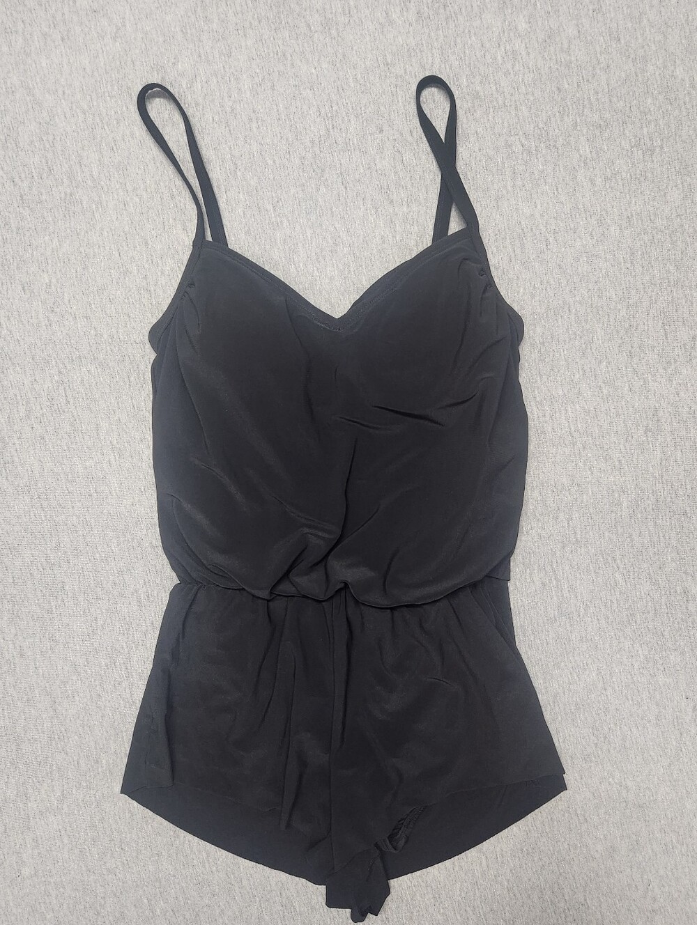 Shade & Shore Swim Romper One‑Piece Swimsuit – Black S NWT